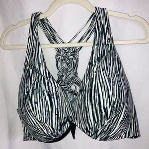 Lane Bryant Striped Bikini Top - 40DD